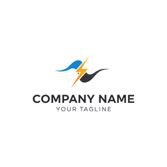 Stylized Bird Logo Design Element.