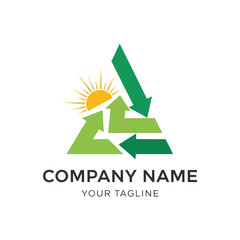 Green Arrows Logo with Rising Sun Design.