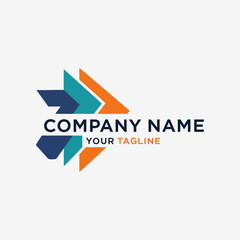 Corporate Logo Design with Arrows and Text.