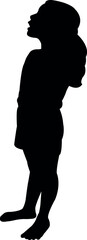 a  girl body silhouette vector