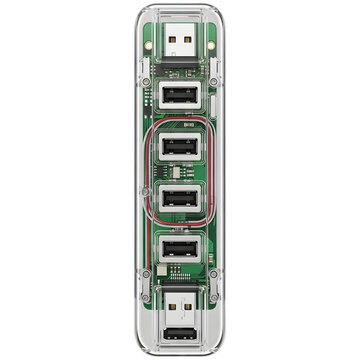 Internal view of a multi usb port hub circuit board