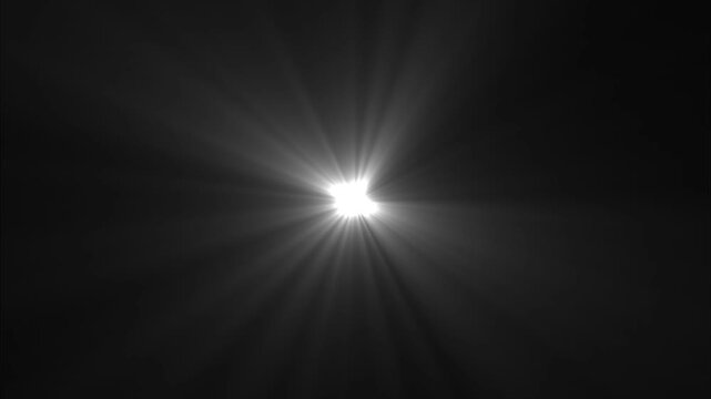Light ray stock animation video concept. black background litter, shiny, bright, flare footage Isolated white light rays animation. Shine or sun effect on white cc light ray.