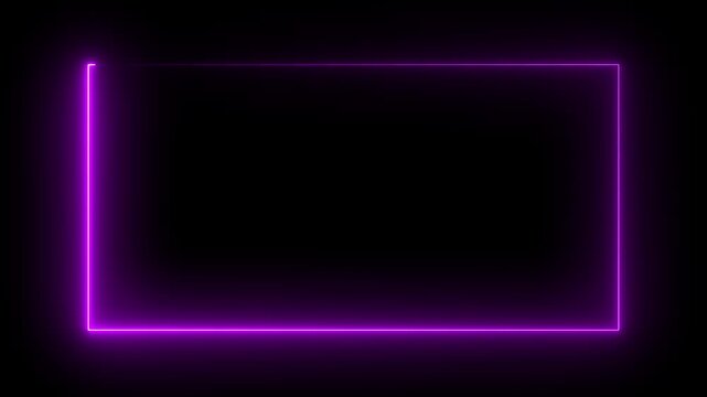 glowing neon rectangles abstract background. abstract glowing neon rectangle border frame.