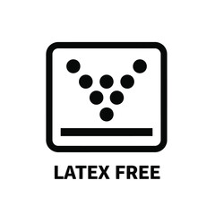 Vector illustration icon latex free icon with powder symbol on isolated for medical use