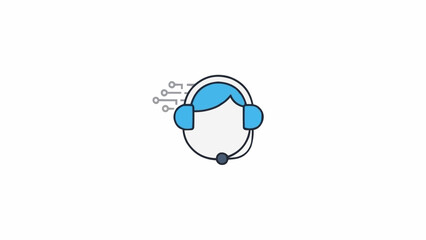 Obraz premium Customer Service Representative Wearing Headset.