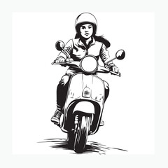 girl on scooter