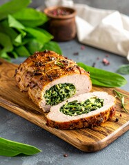 Schweiner&uuml;cken gef&uuml;llt mit B&auml;rlauch