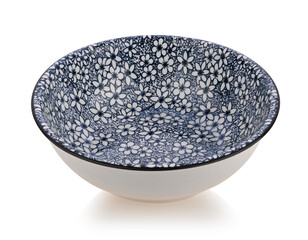 antique ceramic . Vintage , creative handmade ,decorated ceramic plate, antique earthenware plate with ornament with a pattern of flowers in isolation on a white background.