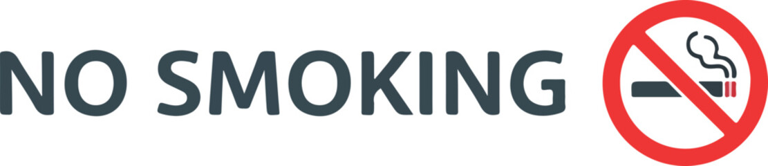 Prohibition sign indicating no smoking allowed in a public area, viewed directly with clear visibility