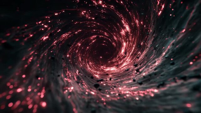 終焉へ崩れ落ちる闇の渦の背景動画｜世界崩壊コンセプト