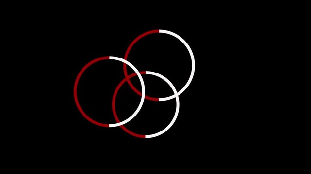 rings on black background