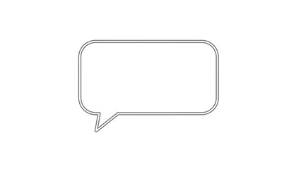Fototapeta premium Blank white speech bubble with tail on transparent background for text or message.
