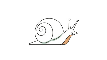 Minimalist line art illustration of a snail with a crown symbolizing royalty or leadership. © STOCK MANIA
