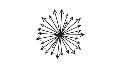 Fototapeta premium Complex Cooperation Flow and Networking Synergy Illustration with Arrows