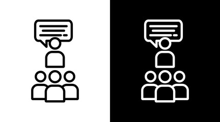 Briefing White Icon Set Vector 