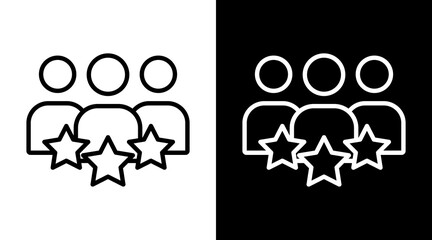 Rating White Icon Set Vector 