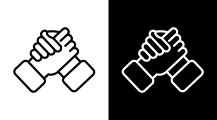 Support White Icon Set Vector 