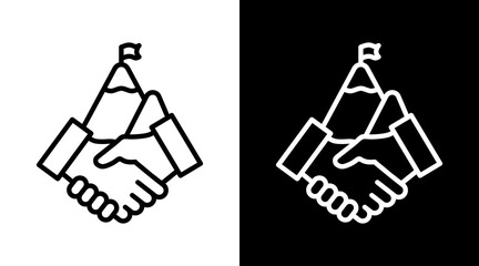 Success White Icon Set Vector 