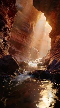 Entre Luz e Rocha: O Sussurro da &Aacute;gua na Caverna