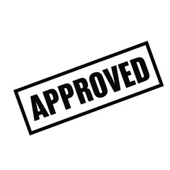 Obraz premium Vector illustration icon black approved stamp
