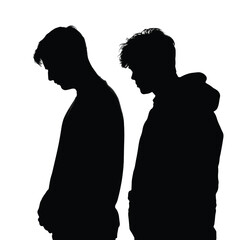 silhouette of a young couple