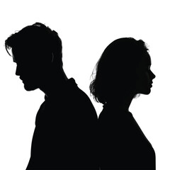 silhouette of a young couple