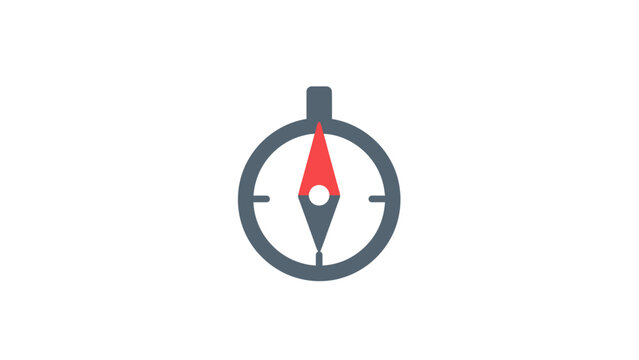 Compass Navigation Tool with Red Needle.