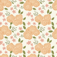 Vintage_Peach_Rose_Bouquet_Group_Floral_Seamless_Pattern