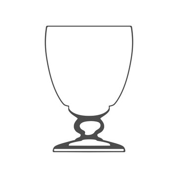 Sign of glass of wine isolated on white background. Vector illustration.