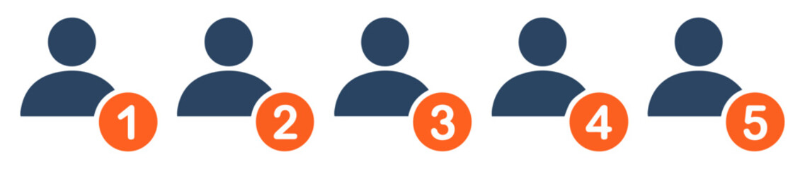 user and follower icon set