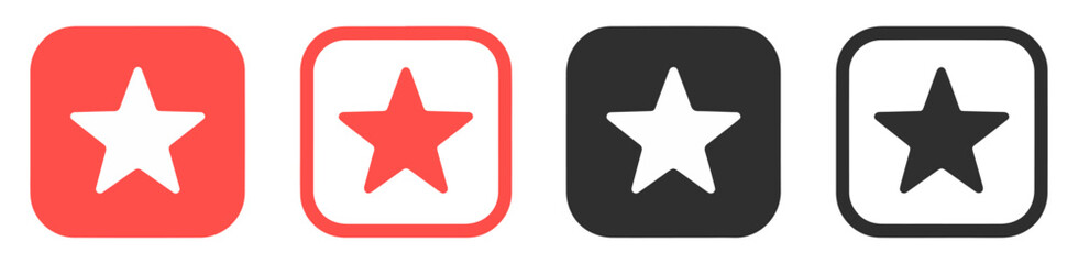 Fototapeta premium star icon set vector collection