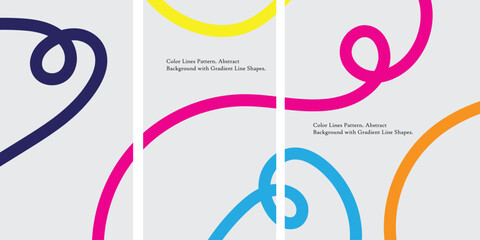 Vibrant rainbow wavy ribbons illustration with colorful swirls and curves