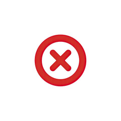 Obraz premium A red circle with a white center and a bold red 