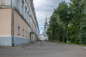 The government building (Chambers) and the bell tower of the Assumption Cathedral. Vladimir, Russia