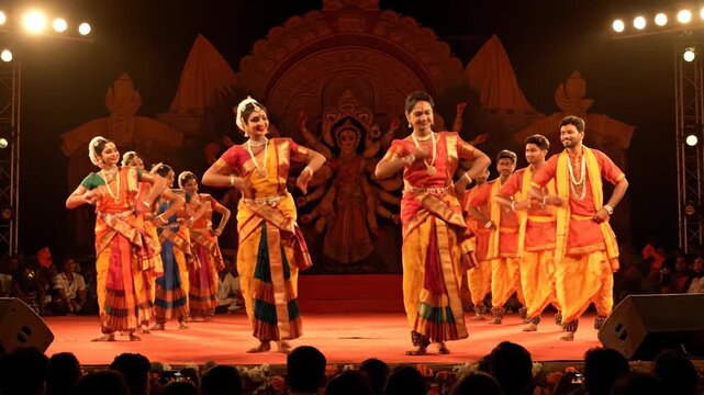 Indian Classical Dance Performance during Durga Puja Festival