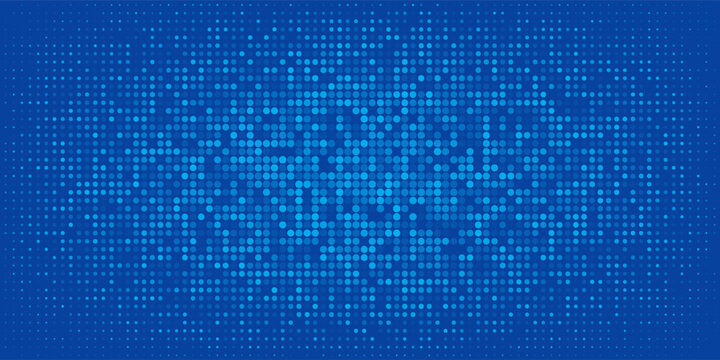 Blue Tech Finance Fintech Background Abstract Pixel Pattern. Abstract Business Tech Science Vector Backdrop.