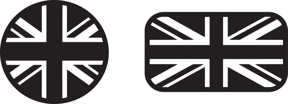 British Union Jack Flag Icon Collection