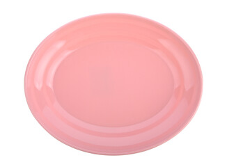  Oval shape pink bowl top view on transparent png
