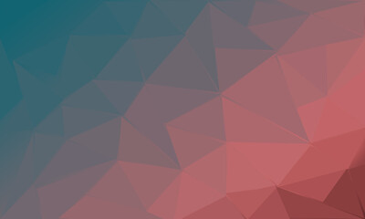 Fototapeta premium Abstract Geometric Low Poly Background with Teal and Peach Gradient