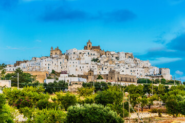 Fototapeta premium Panoramic view of Ostuni, Apulia, Italy