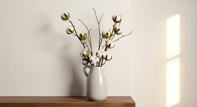 Bunga kapas did dinding 