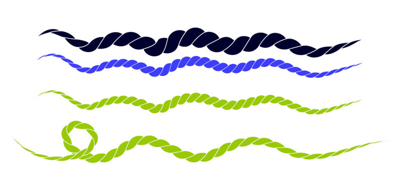 Rope collections isolated PNG. Brushes rope patterns, hand drawn vector illustration vector illustration of an abstract background
