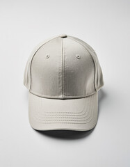 Fototapeta premium Blank Baseball Cap Mockup Front View on Neutral Background