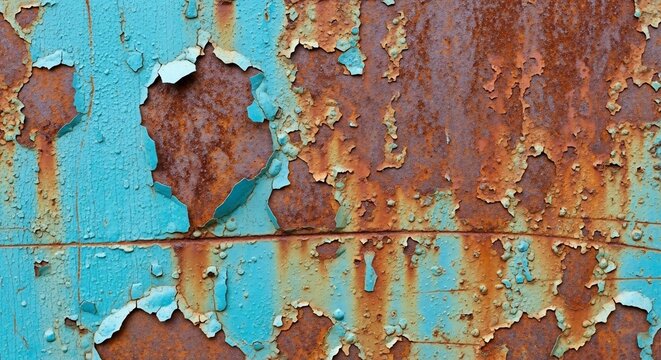 Rust-eaten old metal surface with steel iron texture on a worn background