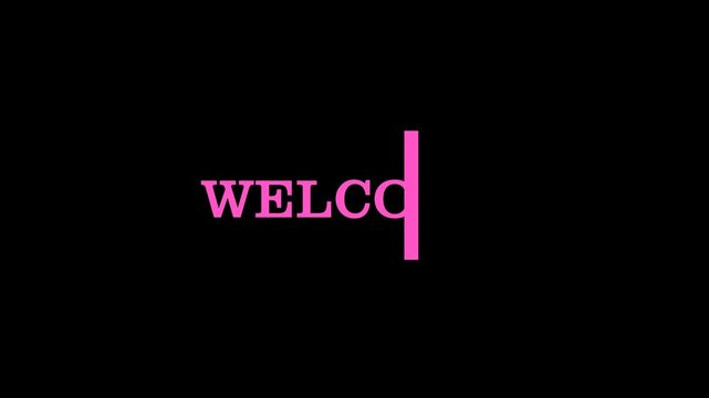 Animated welcome text background. great for opening intro and welcome