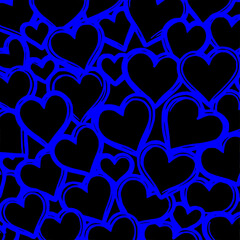 Neon Blue and black valentines heart hearts pattern texture background wallpaper