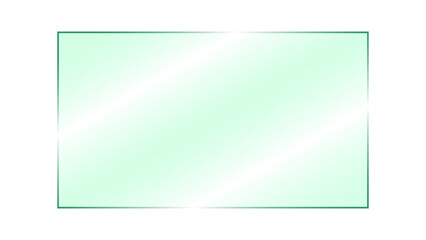 Obraz premium PNG clear transparent glass plate with realistic light reflection and soft glare. Crystal clean glossy rectangular acrylic plastic panel screen overlay for mockup isolated on transparent background.