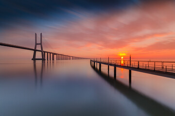 Fototapeta premium Vasco da Gama Bridge, Lisbon, Portugal
