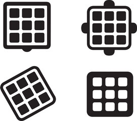 Assortment of Cocktail and Drinking Glasses Silhouettes on White