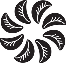 Four black silhouette disposable cups with straws, modern graphic for drinks and beverages